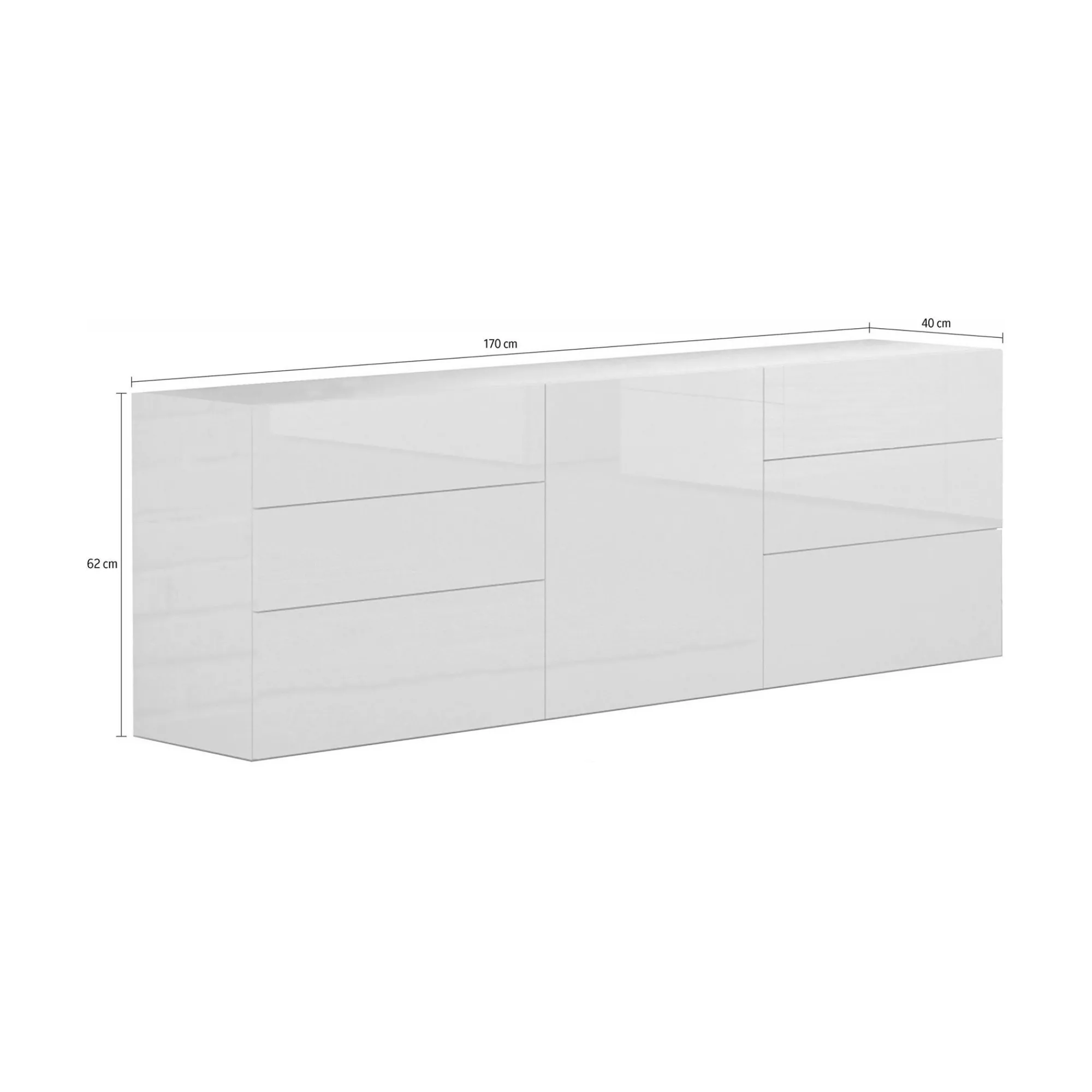 Credenza Agito, cm 170x40h35,<Dmora Cheap