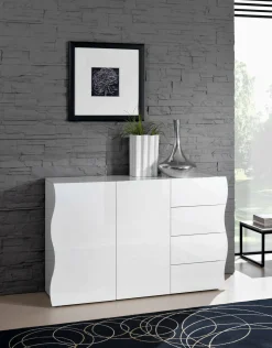 Credenza Aksa, cm 124x40h81,<Dmora Hot