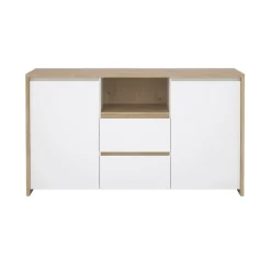 Credenza Alalngar, 48x149 h84 cm, Rovere e Bianco<Dmora Discount