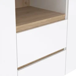 Credenza Alalngar, 48x149 h84 cm, Rovere e Bianco<Dmora Discount