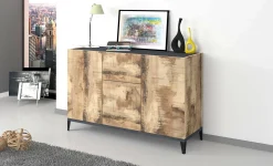 Credenza Albatross, cm 120x40h82, Ardesia e Acero<Dmora New