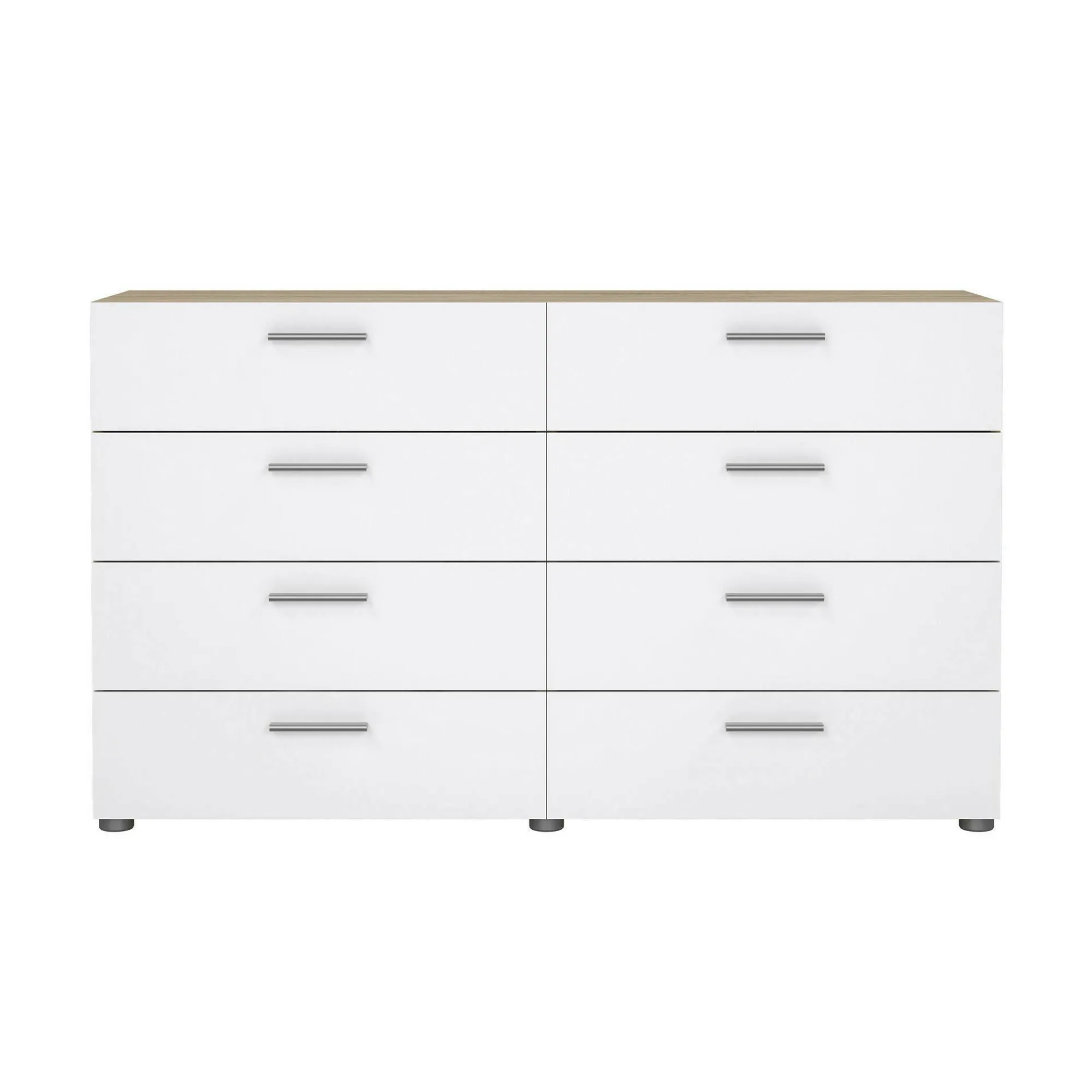 Credenza Aligon, 140x40 h83 cm, Quercia e Bianco<Dmora Outlet