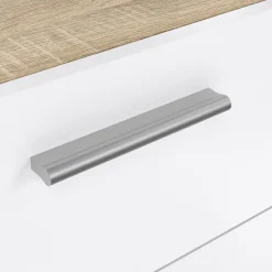 Credenza Aligon, 140x40 h83 cm, Quercia e Bianco<Dmora Outlet