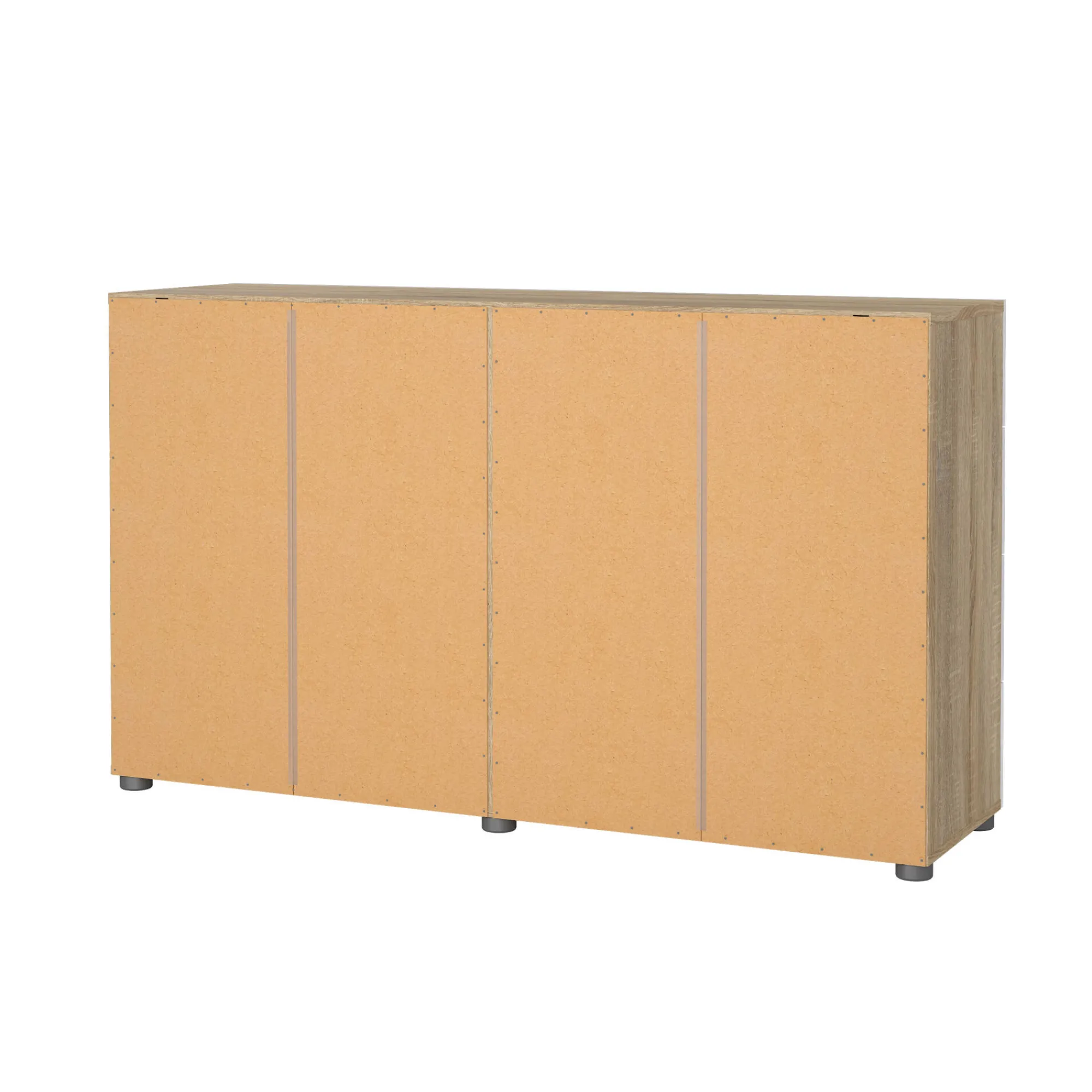 Credenza Aligon, 140x40 h83 cm, Quercia e Bianco<Dmora Outlet