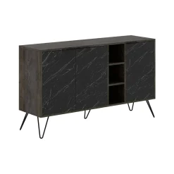 Credenza Alin, 142x36h83 cm, Ossido e Nero Marmo<Dmora Fashion
