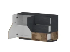 Credenza All, cm 141x43h86, Ardesia e Acero<Dmora Hot