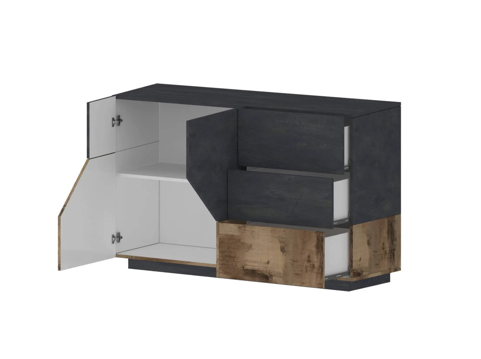Credenza All, cm 141x43h86, Ardesia e Acero<Dmora Hot