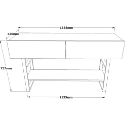 Credenza Allein, 139x43 h76 cm,<Dmora Shop