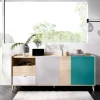 Credenza Allie, 180x43h75 cm, Rovere e Grigio<Dmora Best