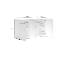 Credenza Amelyah, 135x38h79 cm,<Dmora Best Sale