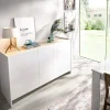 Credenza America, 138x42h76 cm, Bianco e Rovere<Dmora Cheap