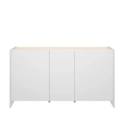 Credenza America, 138x42h76 cm, Bianco e Rovere<Dmora Cheap