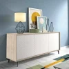 Credenza Aminda, 184x45h77 cm, Bianco e Rovere<Dmora Best Sale