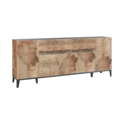 Credenza Amour, cm 200x40h82, Ardesia e Acero<Dmora Fashion