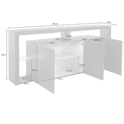 Credenza Andaleiv, 200x40h80 cm,<Dmora Sale