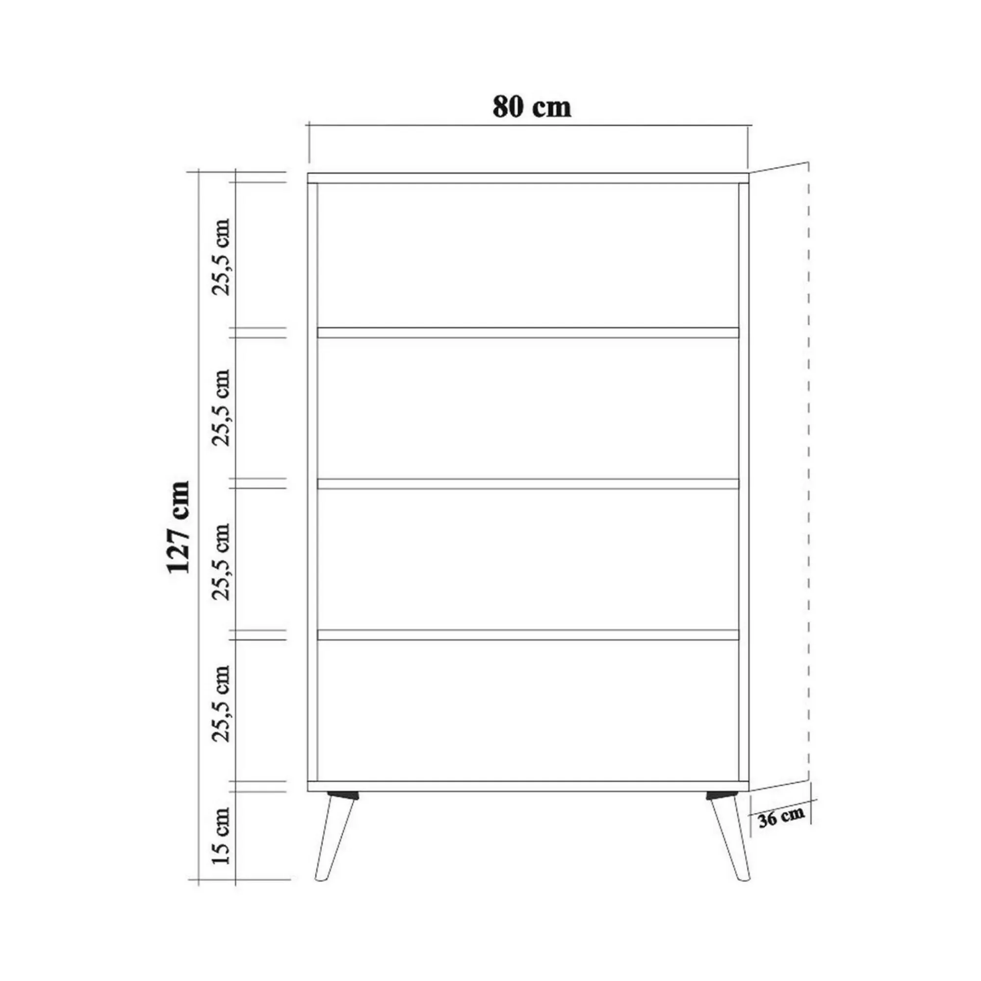 Credenza Andalusite, 80x36h127 cm,<Dmora Flash Sale