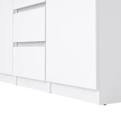 Credenza Angelika, 121x50 h91 cm, Bianco<Dmora New