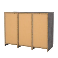 Credenza Angelika, 50x121 h91 cm, Cemento e Bianco<Dmora Discount