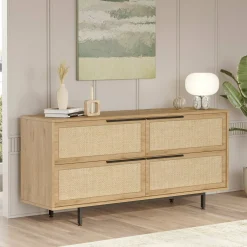 Credenza Anterivo, 160x45 h74 cm, Noce e Quercia<Dmora New