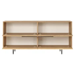 Credenza Anterivo, 160x45 h74 cm, Noce e Quercia<Dmora New