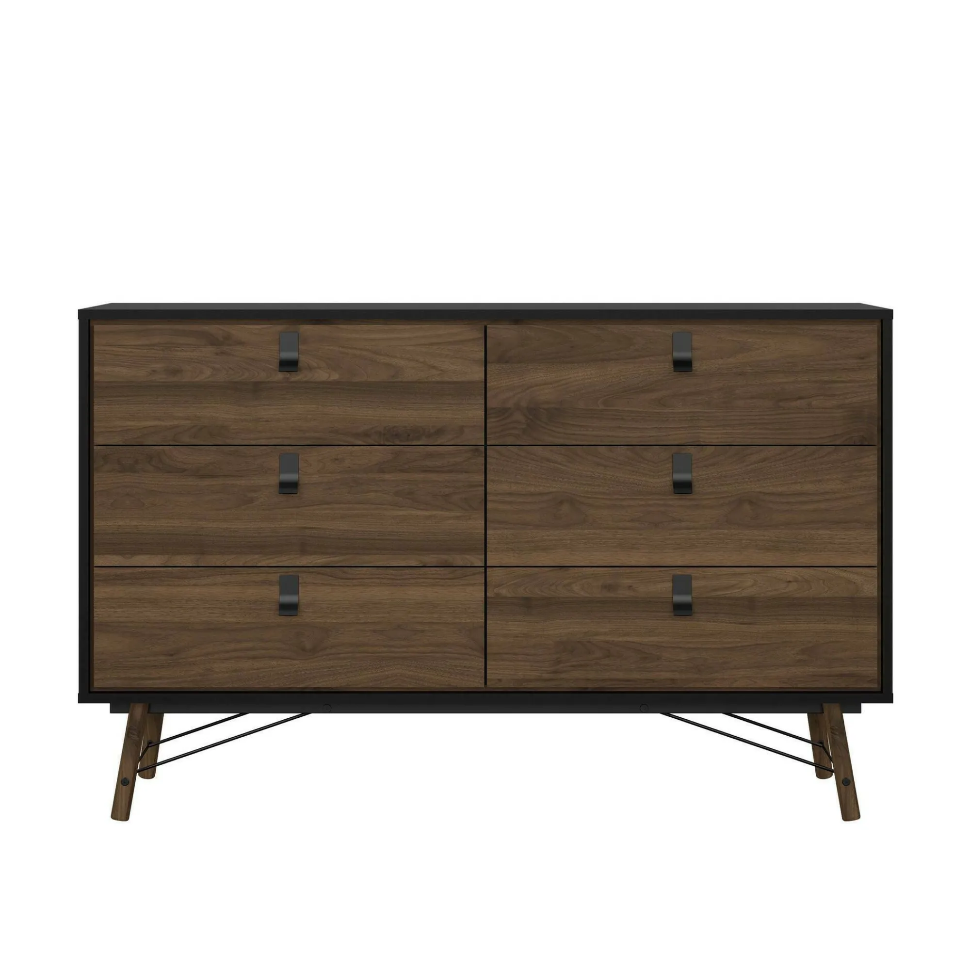 Credenza Anturio, 40x150 h95 cm, Nero e Noce<Dmora Flash Sale