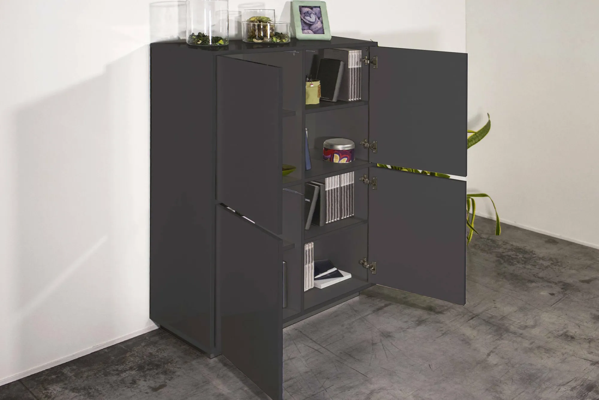 Credenza Ara, cm 100x41h126,<Dmora Clearance