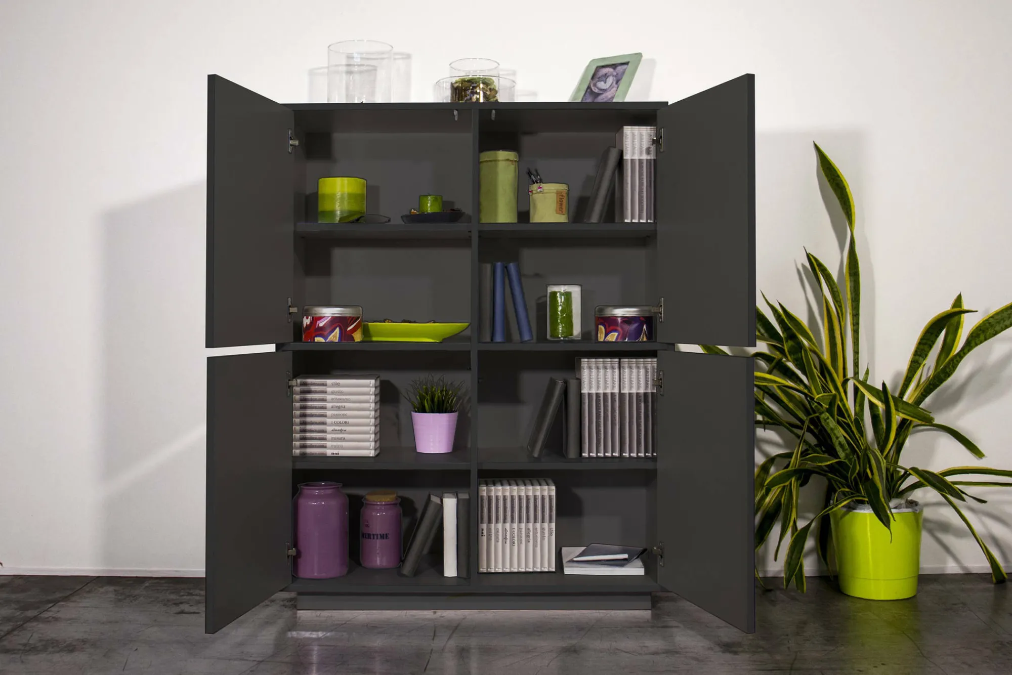 Credenza Ara, cm 100x41h126,<Dmora Clearance