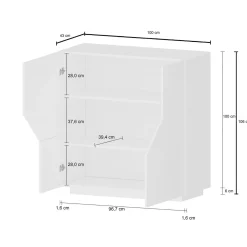 Credenza Arbal, cm 100x43h106,<Dmora Flash Sale