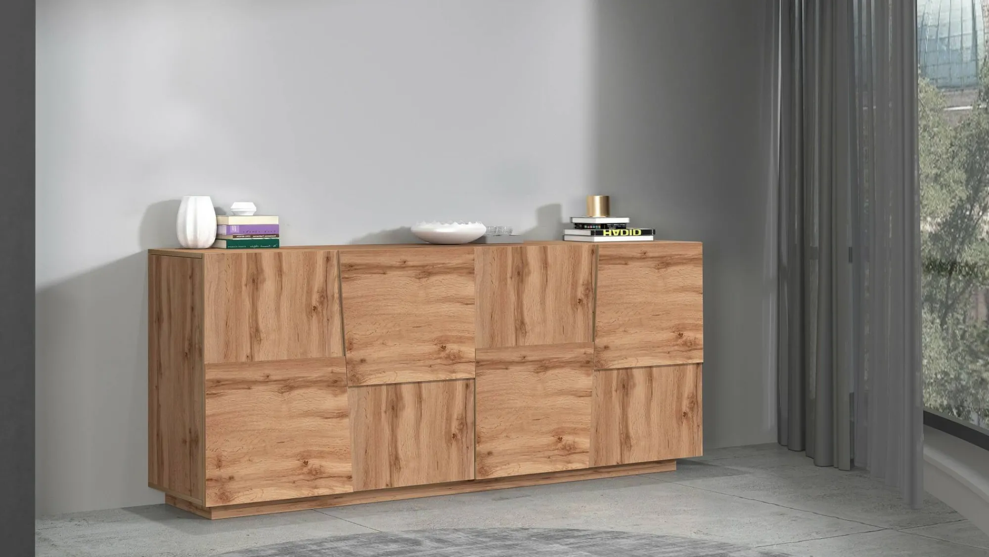 Credenza Arda, 200x44h86 cm,<Dmora Outlet