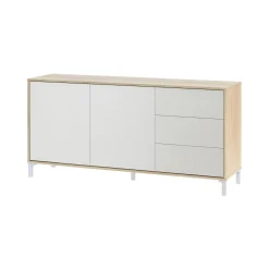 Credenza Ardelia, 154x41h74 cm, Rovere e Bianco<Dmora Fashion