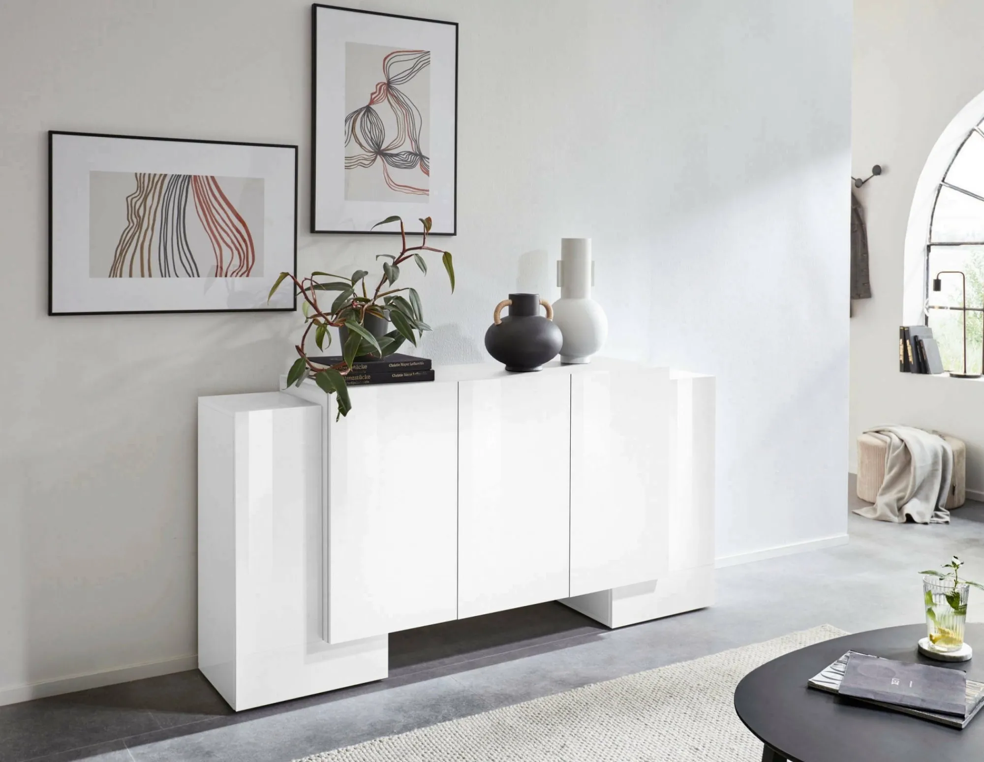 Credenza Arek, cm 170x45h85,<Dmora Hot