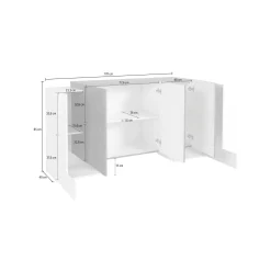 Credenza Arek, cm 170x45h85,<Dmora Hot