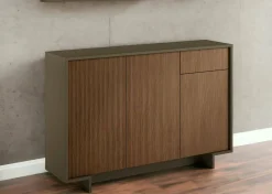 Credenza Arius, 134x35h87 cm, Marrone e Noce<Dmora Online