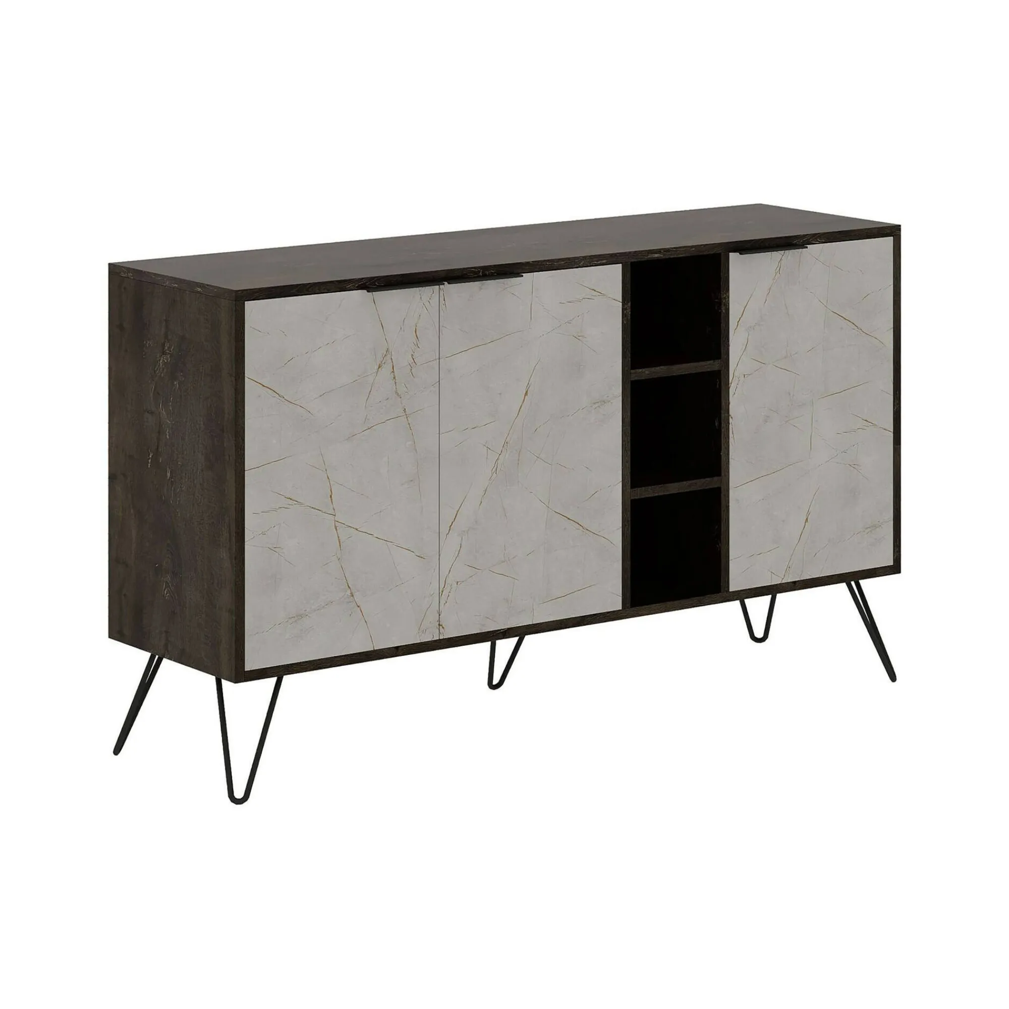 Credenza Arlene, 142x36 h83 cm, Marrone e Azzurro<Dmora Best Sale