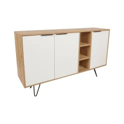 Credenza Arlene, 142x36 h83 cm, Quercia e Bianco<Dmora Store