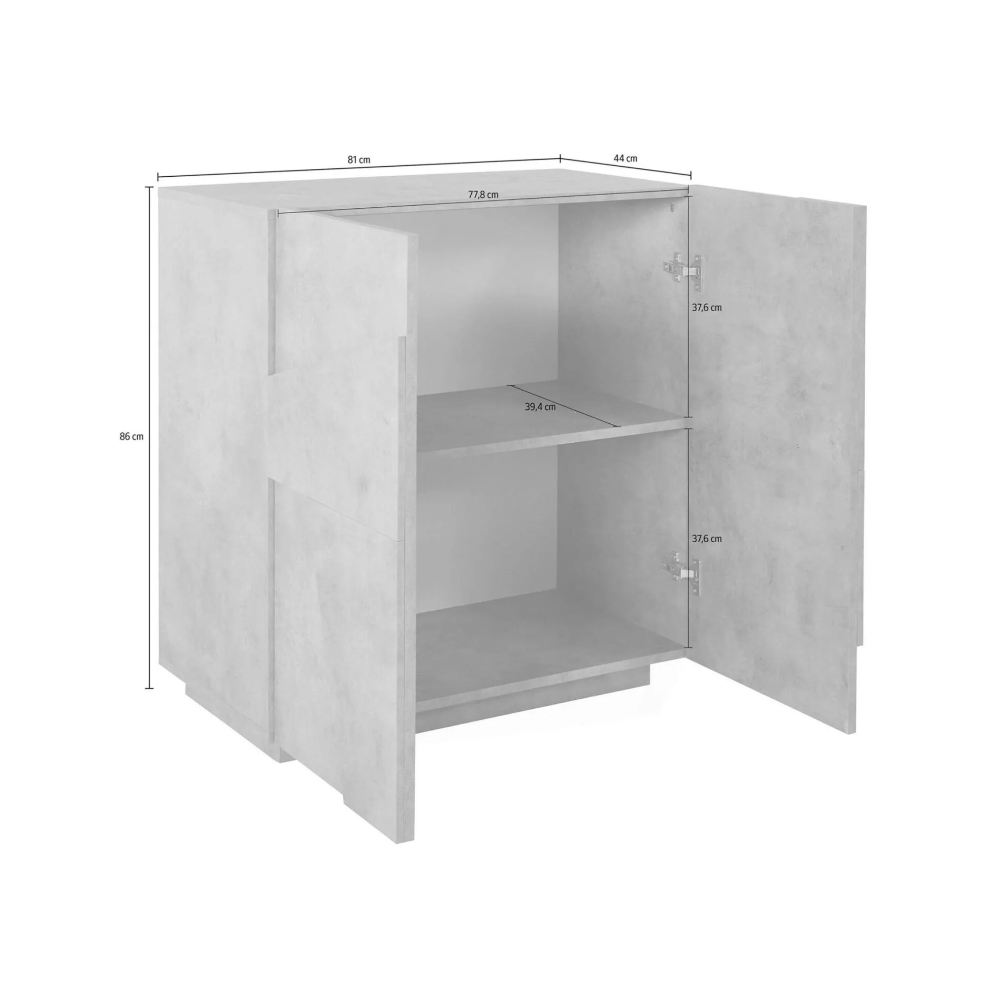 Credenza Arli, cm 81x44h86,<Dmora Best Sale