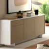 Credenza Aronne, 170x42h78 cm, Bianco e Rovere<Dmora Best Sale