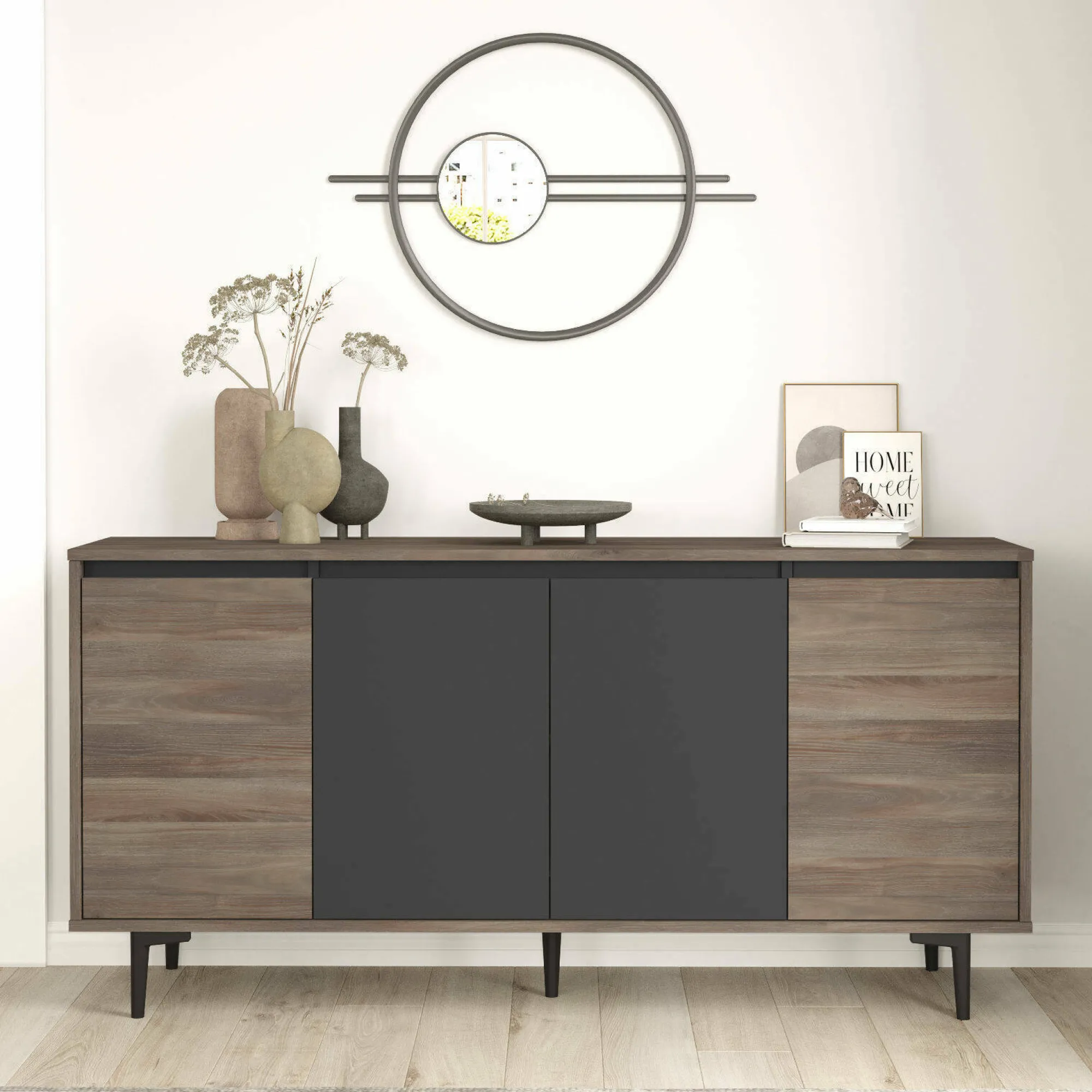 Credenza Arpalice, 160x40 h72 cm, Marrone e Antracite<Dmora Best Sale