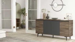 Credenza Arpalice, 160x40 h72 cm, Marrone e Antracite<Dmora Best Sale