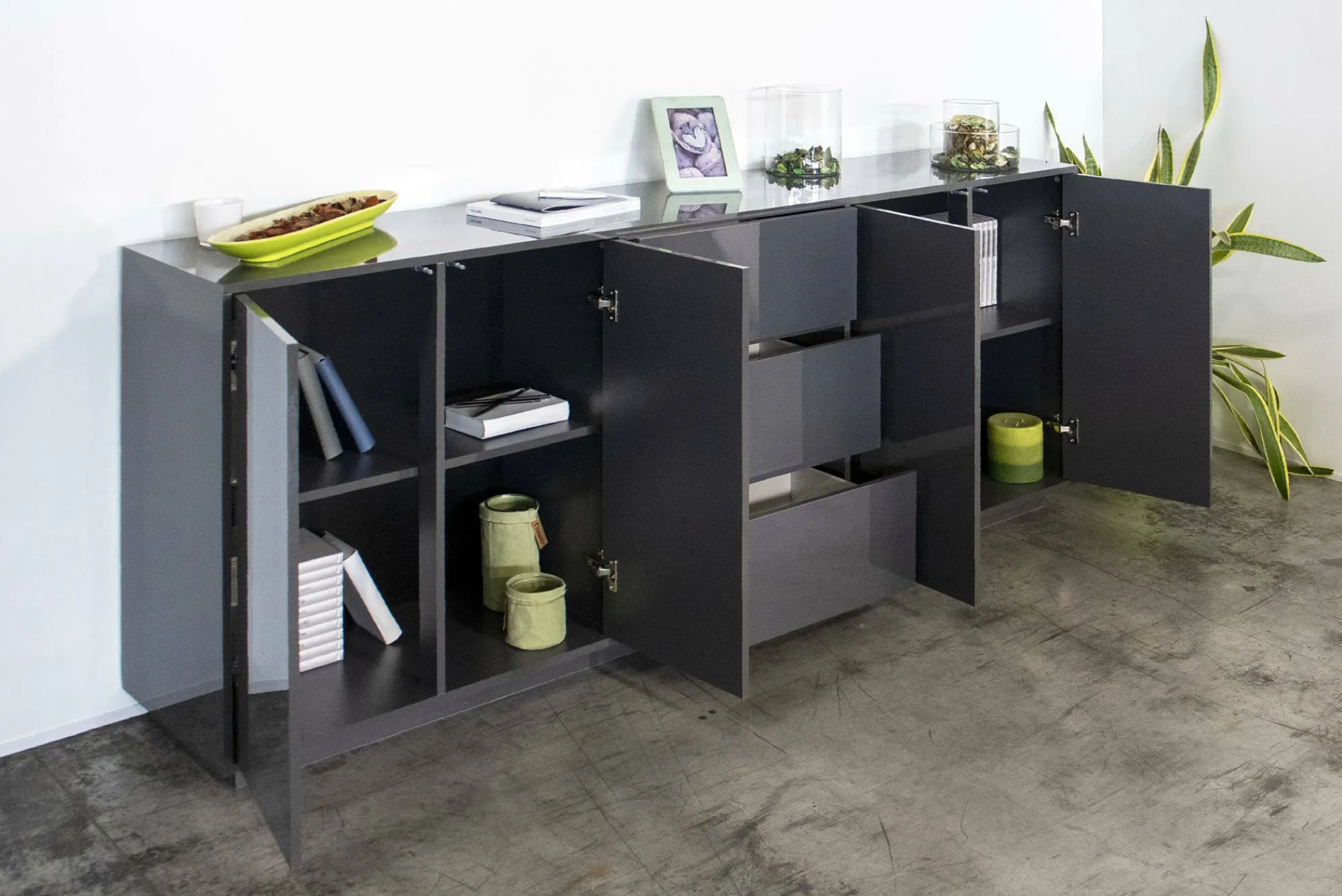 Credenza Arrachis, cm 220x41h86,<Dmora Sale