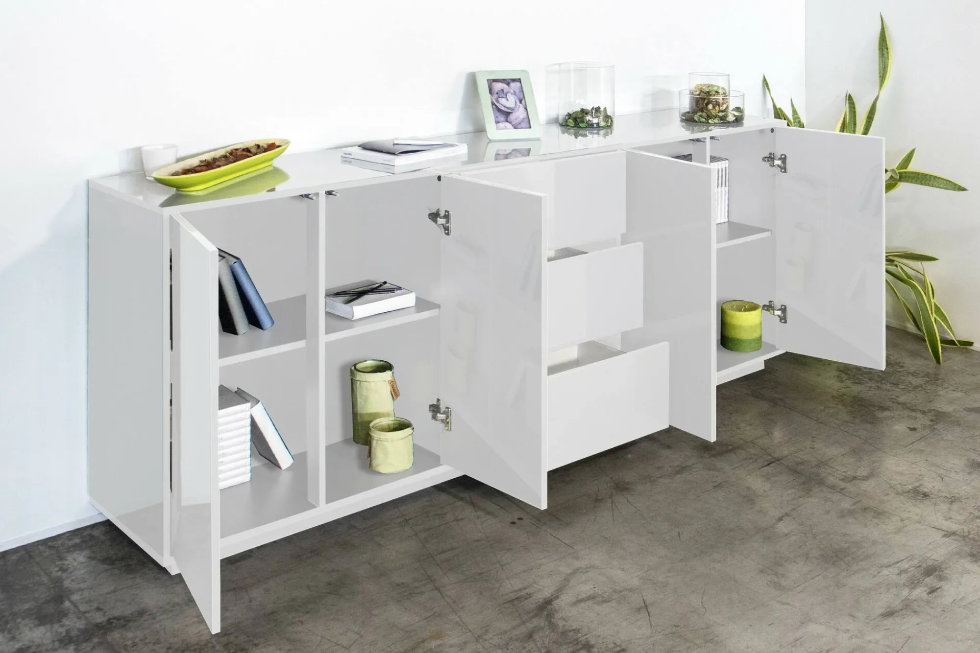Credenza Arrachis, cm 220x41h86,<Dmora Online