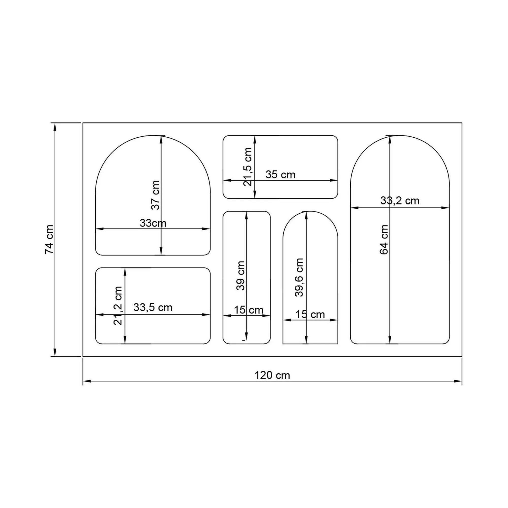 Credenza Arsenio, , 120x37h74 cm<Dmora Cheap