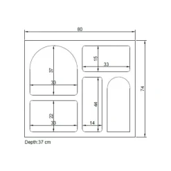 Credenza Arsenio, , 80x35h74 cm<Dmora Best