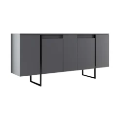 Credenza Arta, 160x35h80 cm, Antracite e Nero<Dmora Sale