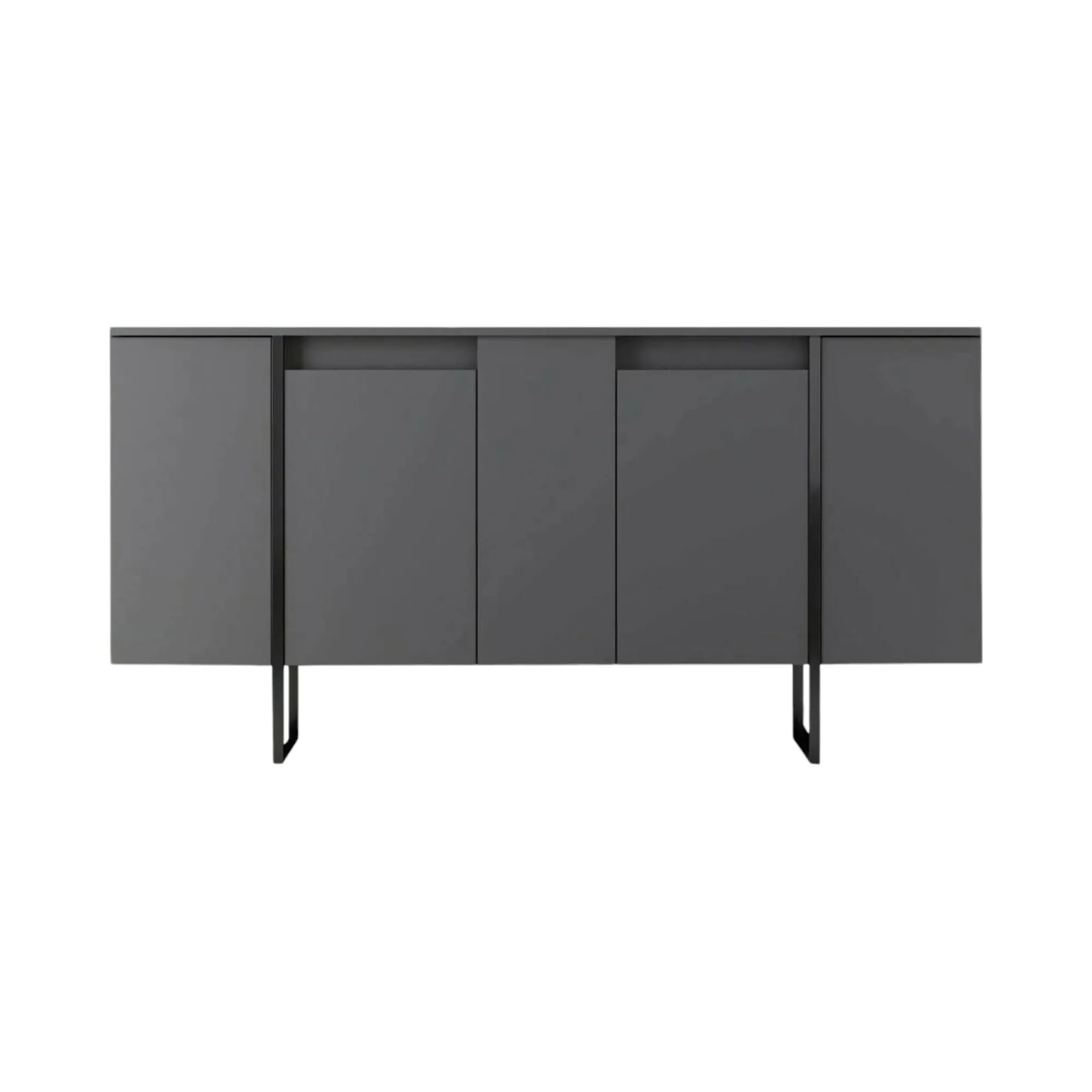 Credenza Arta, 160x35h80 cm, Antracite e Nero<Dmora Sale