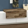 Credenza Aspera, cm 120x45h46, Bianco lucido e Acero<Dmora Flash Sale