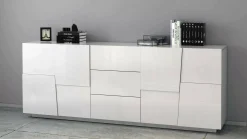 Credenza Astel, 220x44h86 cm, lucido<Dmora Clearance
