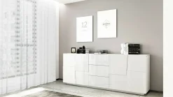 Credenza Astel, 220x44h86 cm, lucido<Dmora Clearance