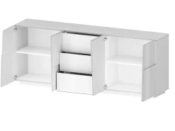 Credenza Astel, 220x44h86 cm, lucido<Dmora Clearance