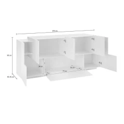 Credenza Astice, cm 200x45h86,<Dmora Online